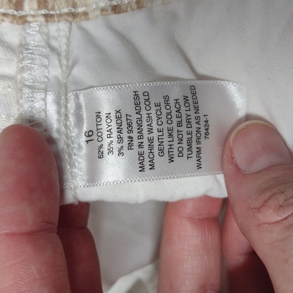 a.n.a snake print jeans size 16 cotton tan beige - Picture 5 of 9